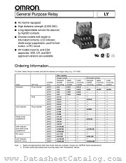 LY2 datasheet pdf OMRON Electronics