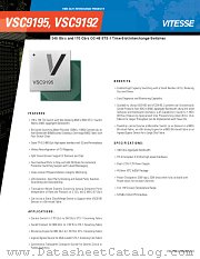 VSC9195 datasheet pdf Vitesse Semiconductor Corporation