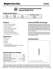 VP0550 datasheet pdf Supertex Inc