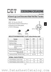 CED02N6 datasheet pdf Chino-Excel Technology