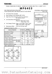 MP6403 datasheet pdf TOSHIBA