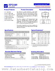 FP2189-PCB1900S datasheet pdf WJ Communications