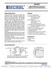 MIC2205-1.5YML datasheet pdf Micrel Semiconductor