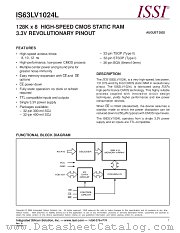 IS63LV1024L-8KI datasheet pdf Integrated Silicon Solution Inc