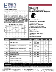 NGA-589 datasheet pdf Sirenza Microdevices