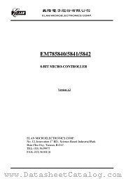 EM785842P datasheet pdf ELAN Microelectronics