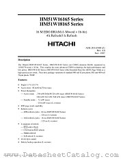 HM51W18165J-7 datasheet pdf Hitachi Semiconductor