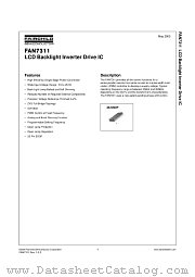 FAN7311G datasheet pdf Fairchild Semiconductor