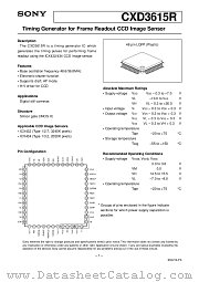 CXD3615R datasheet pdf SONY
