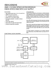 IS61LV25616-15BI datasheet pdf Integrated Circuit Solution Inc