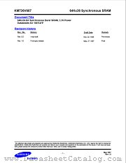 KM736V687 datasheet pdf Samsung Electronic