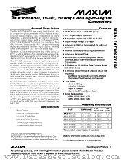 MAX1168BCEG datasheet pdf MAXIM - Dallas Semiconductor