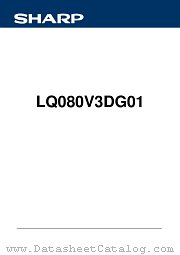 LQ080V3DG01 datasheet pdf SHARP