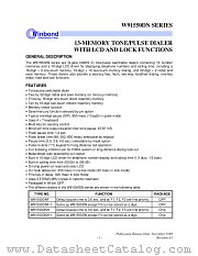 W91550DNH datasheet pdf Winbond Electronics