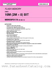 MBM29F017A-12PNS datasheet pdf Fujitsu Microelectronics