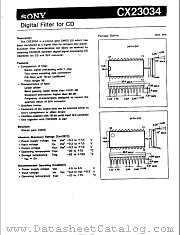 CX23034 datasheet pdf SONY