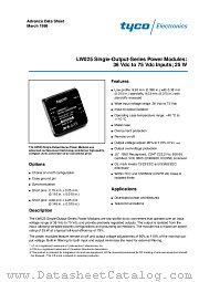 LW025 datasheet pdf Tyco Electronics