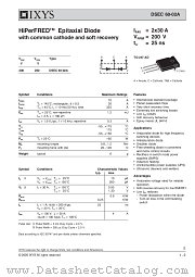 DSEC60-02A datasheet pdf IXYS Corporation