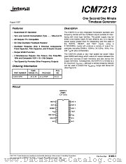 ICM7213 datasheet pdf Intersil