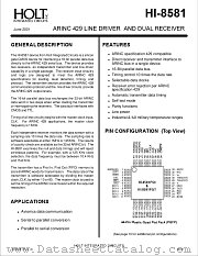 HI-8581PQI datasheet pdf Holt Integrated Circuits