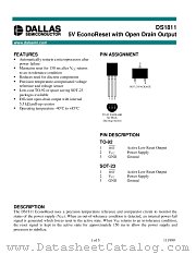 DS1811-10 datasheet pdf MAXIM - Dallas Semiconductor