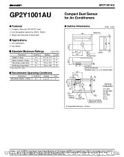 GP2Y1001AU datasheet pdf SHARP