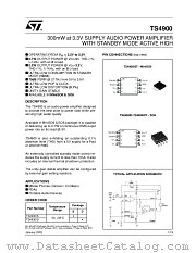 TS4900IS datasheet pdf ST Microelectronics