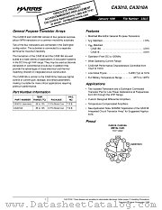 CA3018A datasheet pdf Harris Semiconductor