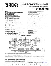 ADV7179BCP-REEL datasheet pdf Analog Devices
