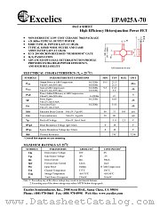 EPA025A-70 datasheet pdf Excelics Semiconductor