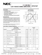 UPC2748T-E3 datasheet pdf NEC