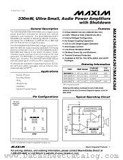 MAX4366ETA datasheet pdf MAXIM - Dallas Semiconductor