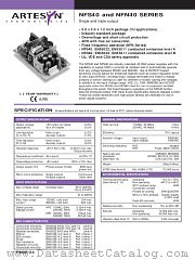 NFS40-7615 datasheet pdf Artesyn Technologies