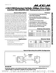 MAX3062EEKA-T datasheet pdf MAXIM - Dallas Semiconductor