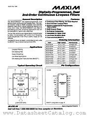 MAX271ENG datasheet pdf MAXIM - Dallas Semiconductor