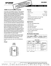 HA5004 datasheet pdf Harris Semiconductor
