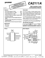 CA2111 datasheet pdf Intersil
