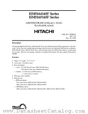 HM5164165FLJ-5 datasheet pdf Hitachi Semiconductor