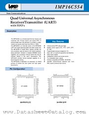 IMP16C554-CJ68 datasheet pdf IMP Inc