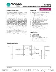 AAT3242ITP-SG-T1 datasheet pdf ANALOGIC TECH