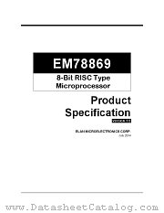 EM78869 datasheet pdf ELAN Microelectronics