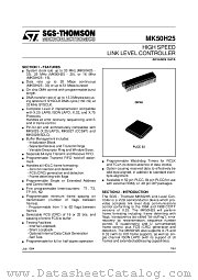MK50H25PLCC datasheet pdf ST Microelectronics