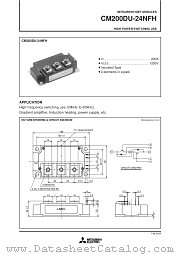 CM200DU-24NFH datasheet pdf Mitsubishi Electric Corporation