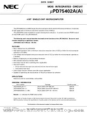 UPD75402AGB datasheet pdf NEC