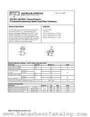 AO7403L datasheet pdf Alpha & Omega Semiconductor