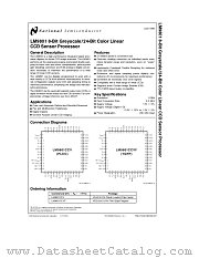 LM9801CCVF datasheet pdf National Semiconductor