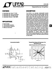 OP-05CH datasheet pdf Linear Technology