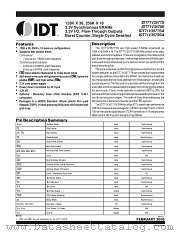 IDT71V3577SA85BGG datasheet pdf IDT