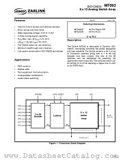 MT093AP datasheet pdf Zarlink Semiconductor