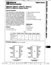 MM5315 datasheet pdf National Semiconductor